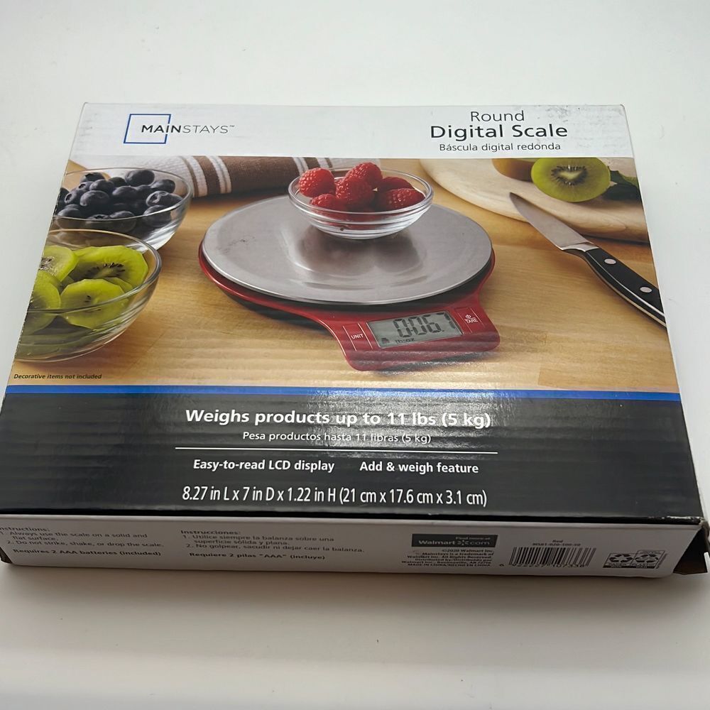‎Mainstays round digital scale-New